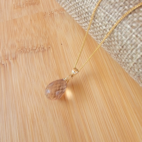 Champagne Mystic Quartz Necklace Crystal Gemstone - Picture 2 of 7